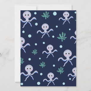 Octopus onder de zee kinderpatroon