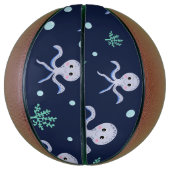 Octopus onder de zee kinderpatroon basketbal (Verticaal)