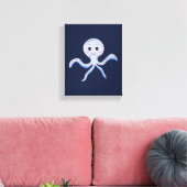 Octopus onder de zee kinderpatroon canvas afdruk (Insitu (Woonkamer))
