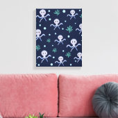 Octopus onder de zee kinderpatroon canvas afdruk (Insitu (Woonkamer))