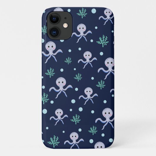 Octopus onder de zee kinderpatroon Case-Mate iPhone case (Achterkant)