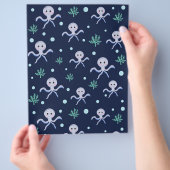 Octopus onder de zee kinderpatroon flyer (Hand)