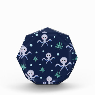 Octopus onder de zee kinderpatroon fotoblokken