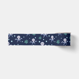 Octopus onder de zee kinderpatroon grosgrain lint