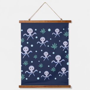 Octopus onder de zee kinderpatroon hangend wandkleed