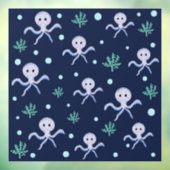 Octopus onder de zee kinderpatroon raamsticker (Vel 3)