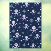 Octopus onder de zee kinderpatroon raamsticker (Vel 3)