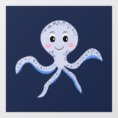 Octopus onder de zee kinderpatroon raamsticker (Vel)