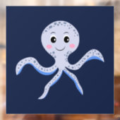 Octopus onder de zee kinderpatroon raamsticker (Vel 2)