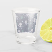 Octopus onder de zee kinderpatroon shot glas (Achterkant)