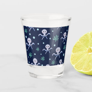 Octopus onder de zee kinderpatroon shot glas