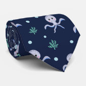 Octopus onder de zee kinderpatroon stropdas (Opgerold)