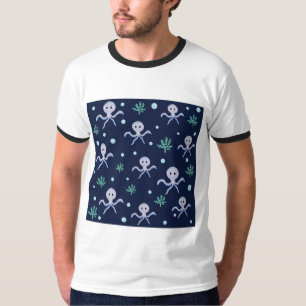 Octopus onder de zee kinderpatroon t-shirt