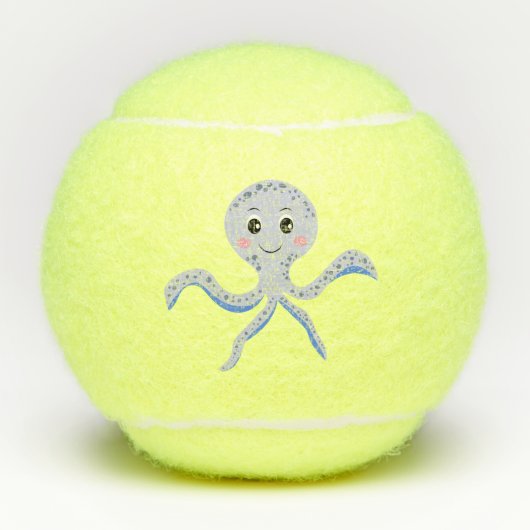 Octopus onder de zee kinderpatroon tennisballen (Voorkant)