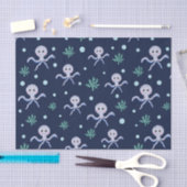 Octopus onder de zee kinderpatroon tissuepapier (Craft)