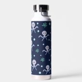 Octopus onder de zee kinderpatroon waterfles (Links)