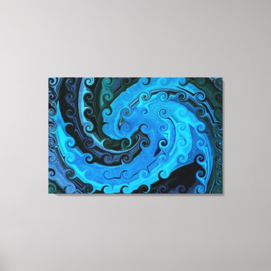 Octopus onder het Zee Abstract verpakt canvas Afdruk (Voorkant)