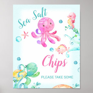 Octopus onder het Zee baarmoederdag Poster