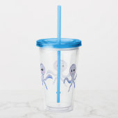Octopus onder het zee kinder patroon acryl drinkbeker (Rechts)