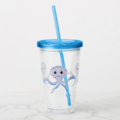 Octopus onder het zee kinder patroon acryl drinkbeker (Links)