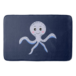 Octopus onder het zee kinder patroon badmat