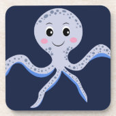Octopus onder het zee kinder patroon bier onderzetter (Voorkant)