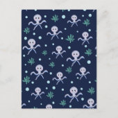 Octopus onder het zee kinder patroon briefkaart (Voorkant)