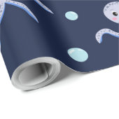 Octopus onder het zee kinder patroon cadeaupapier (Rol Hoek)