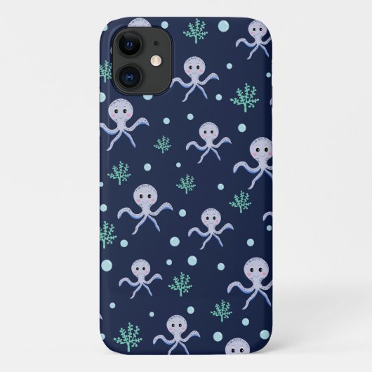 Octopus onder het zee kinder patroon Case-Mate iPhone case (Achterkant)