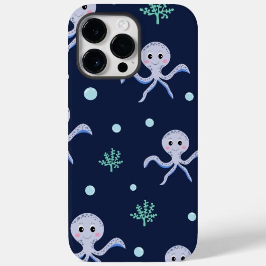 Octopus onder het zee kinder patroon Case-Mate iPhone case (Achterkant)