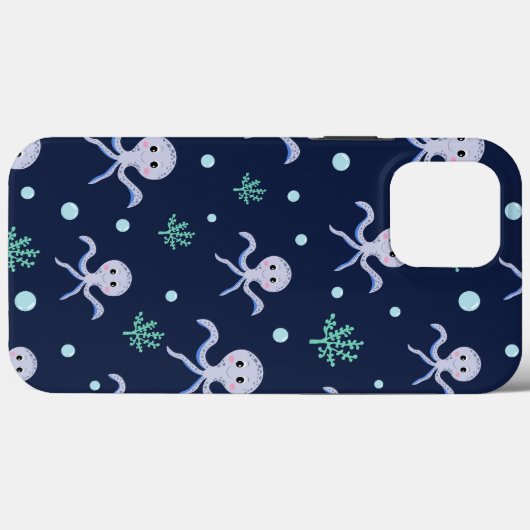 Octopus onder het zee kinder patroon Case-Mate iPhone case (Achterkant (horizontaal))