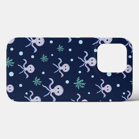 Octopus onder het zee kinder patroon Case-Mate iPhone case (Achterkant (horizontaal))