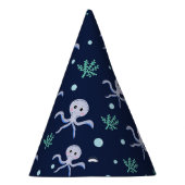 Octopus onder het zee kinder patroon feesthoedjes (Rechts)