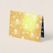 Octopus onder het zee kinder patroon folie kaarten (Voorkant)