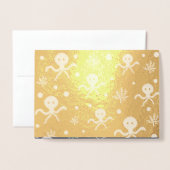 Octopus onder het zee kinder patroon folie kaarten (Voorkant met envelop)