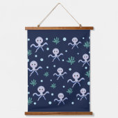 Octopus onder het zee kinder patroon hangend wandkleed (Voorkant)