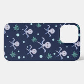 Octopus onder het zee kinder patroon iPhone hoesje (Achterkant horizontaal)