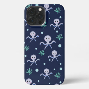 Octopus onder het zee kinder patroon iPhone 13 pro max hoesje