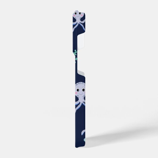 Octopus onder het zee kinder patroon iPhone hoesje (Linkerkant)