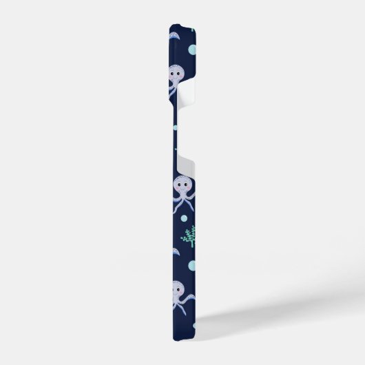 Octopus onder het zee kinder patroon iPhone hoesje (Linkerkant)