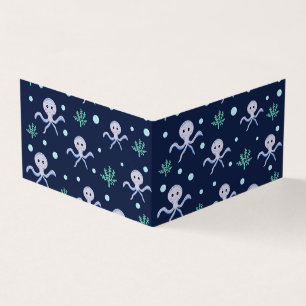 Octopus onder het zee kinder patroon kaart