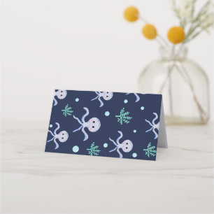 Octopus onder het zee kinder patroon klantenkaartje