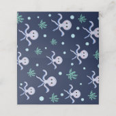 Octopus onder het zee kinder patroon klantenkaartje (Buitenkant ongevouwen)