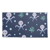 Octopus onder het zee kinder patroon kussensloop (Achterkant-Links)