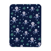 Octopus onder het zee kinder patroon magneet (Verticaal)