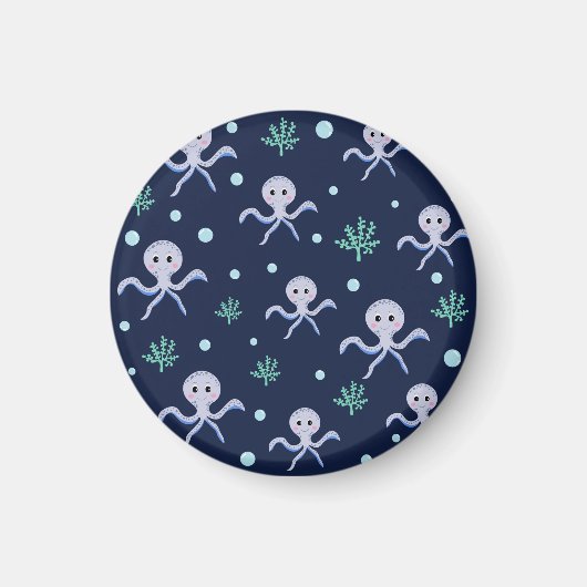 Octopus onder het zee kinder patroon magneet (Voorkant)