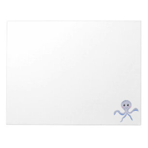 Octopus onder het zee kinder patroon notitieblok