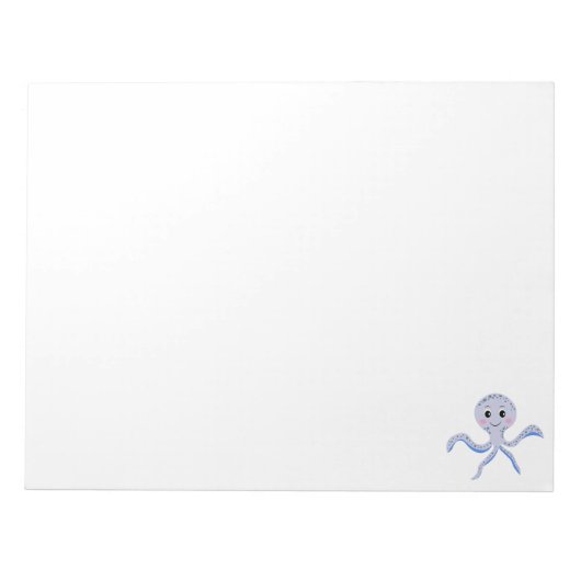 Octopus onder het zee kinder patroon notitieblok (Voorkant)