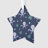 Octopus onder het zee kinder patroon ornament (voorkant)
