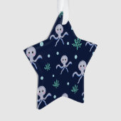 Octopus onder het zee kinder patroon ornament (voorkant)
